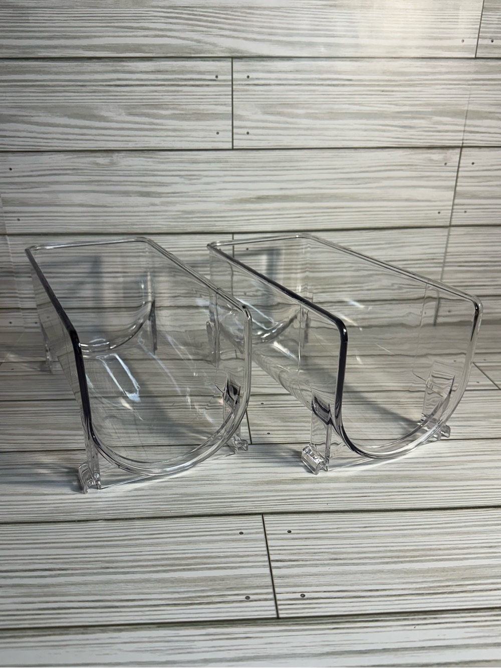 Clear Acrylic look Stackable Bottle Holders Organizers